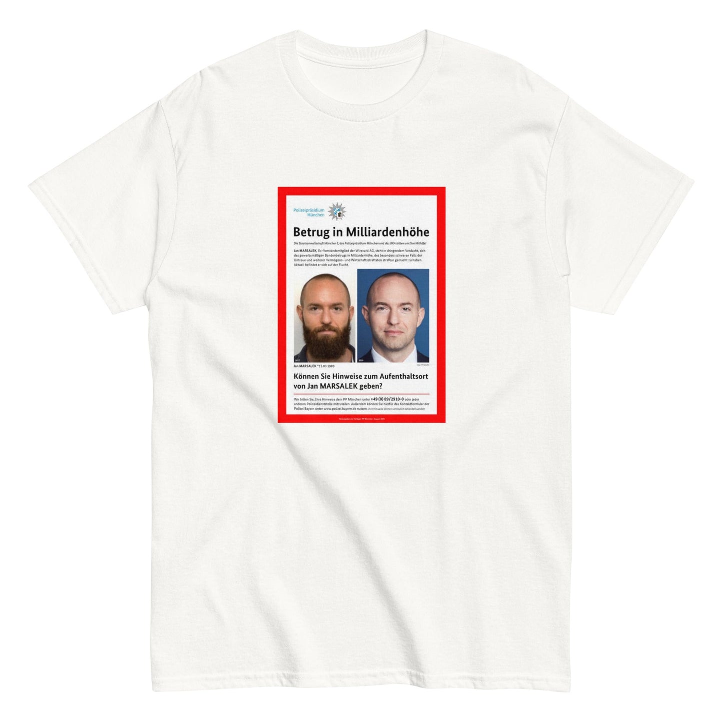 Jan Marsalek - Fahndung T-Shirt