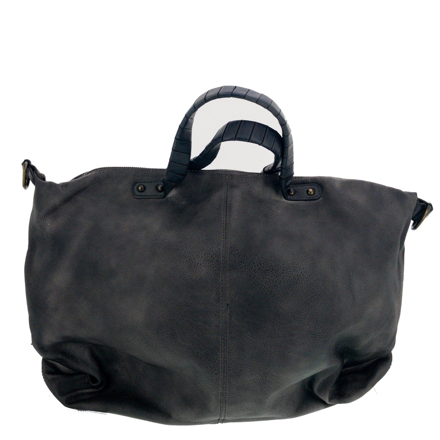 Vintage Bag Tasche Flechteinsatz Schwarz - AXON