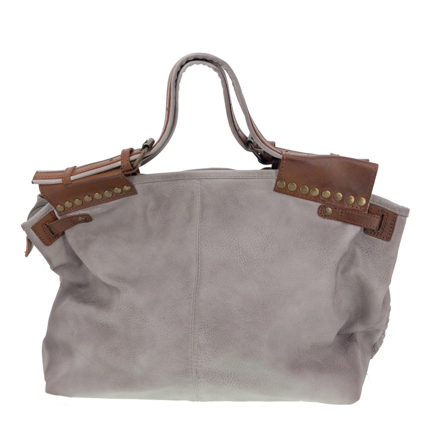 Vintage Doctor Bag Tasche Flechtoptik Grau - AXON