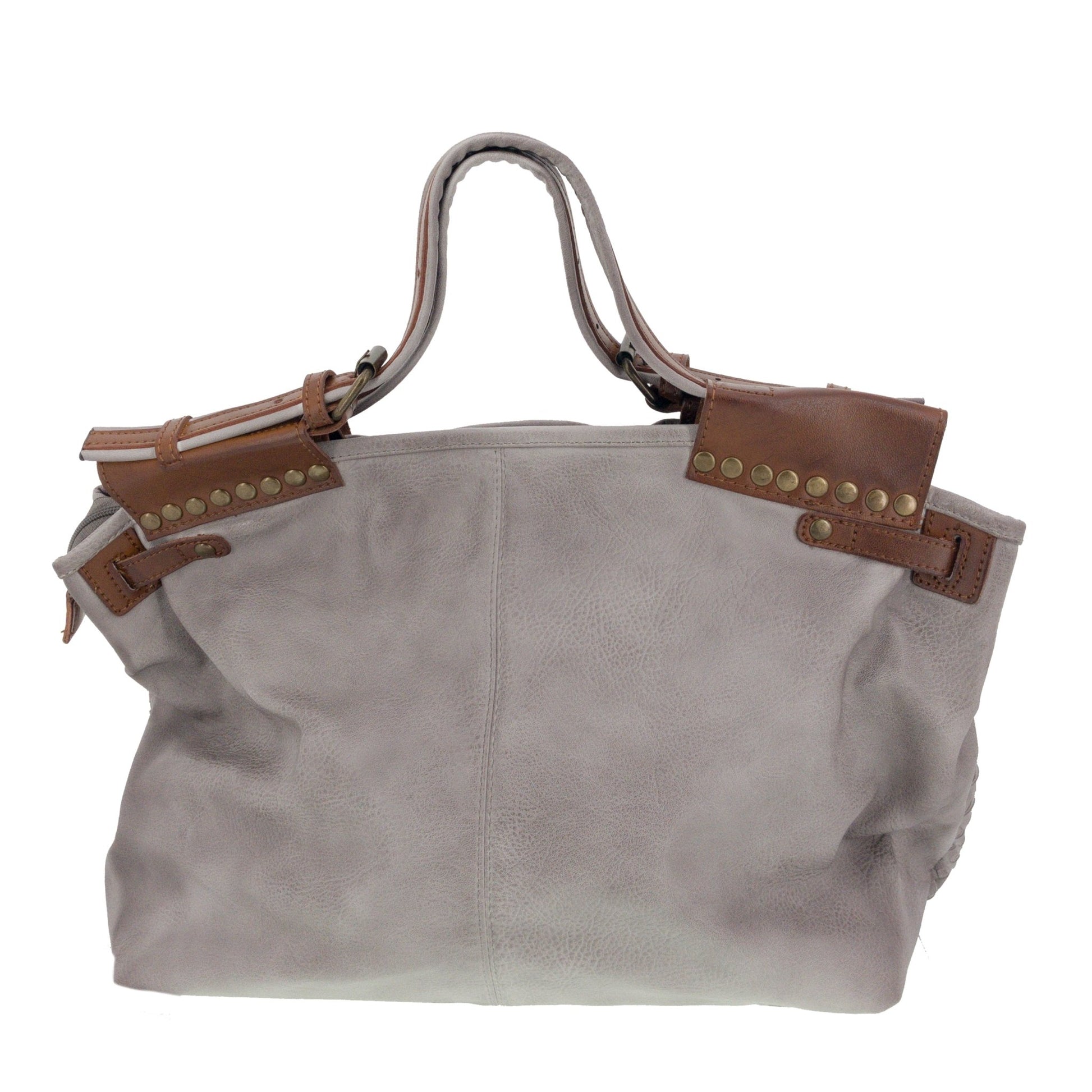 Vintage Doctor Bag Tasche Flechtoptik Grau - AXON