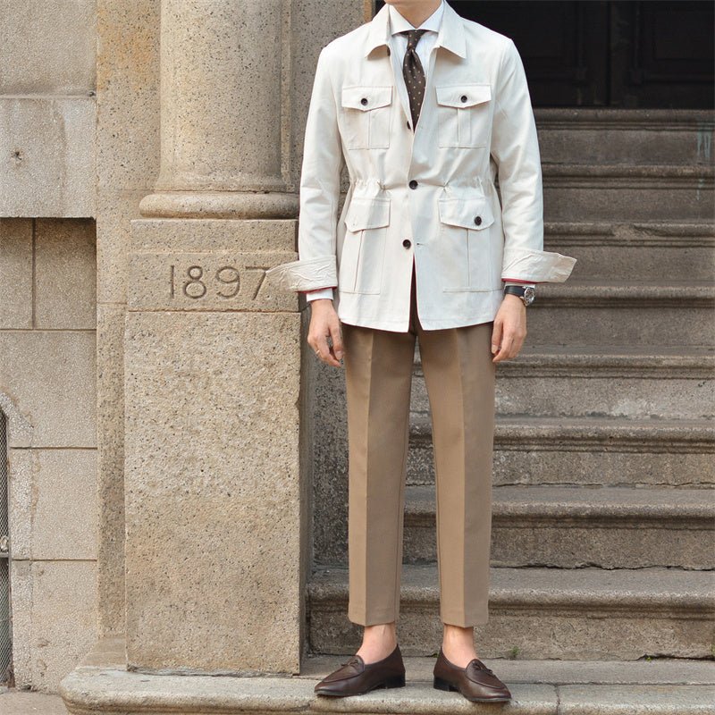 Vintage Lapel Hunting Jacket Jacket For Men - AXON