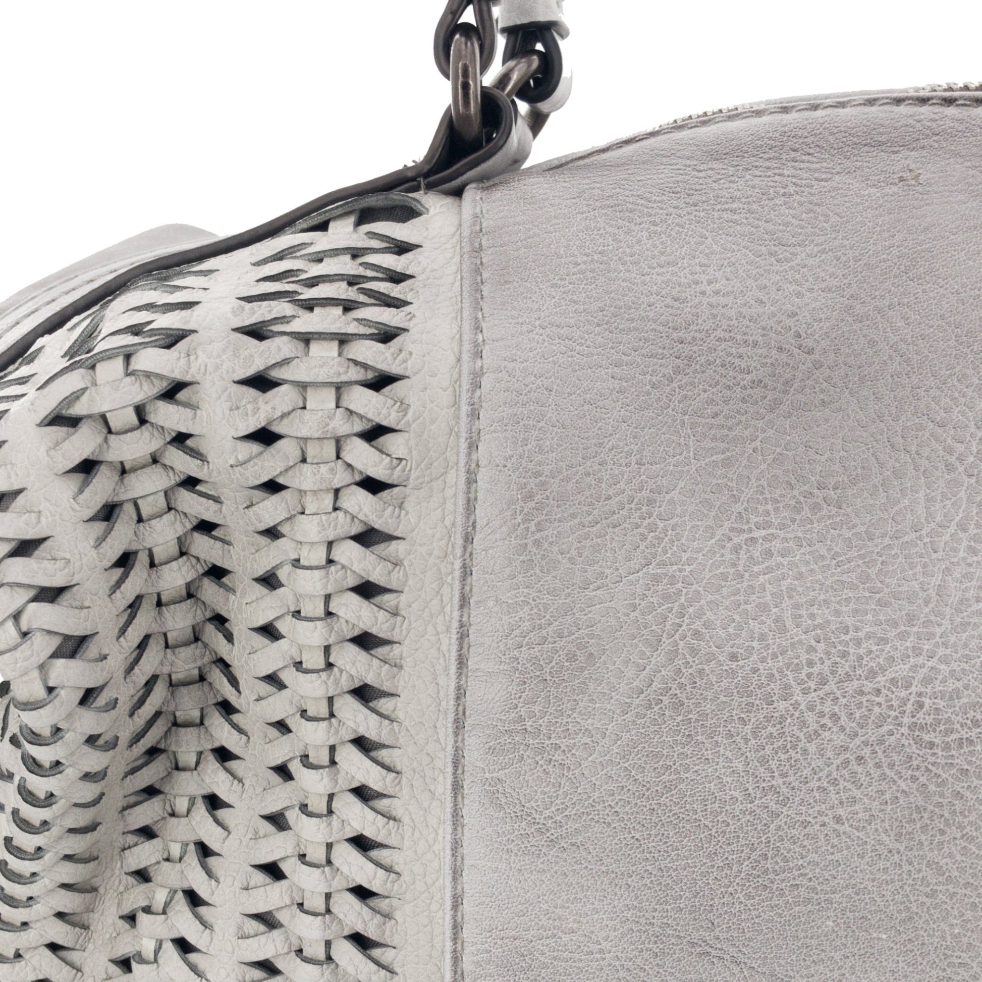 Vintage Tasche mit seitlichem Flechteinsatz - AXON