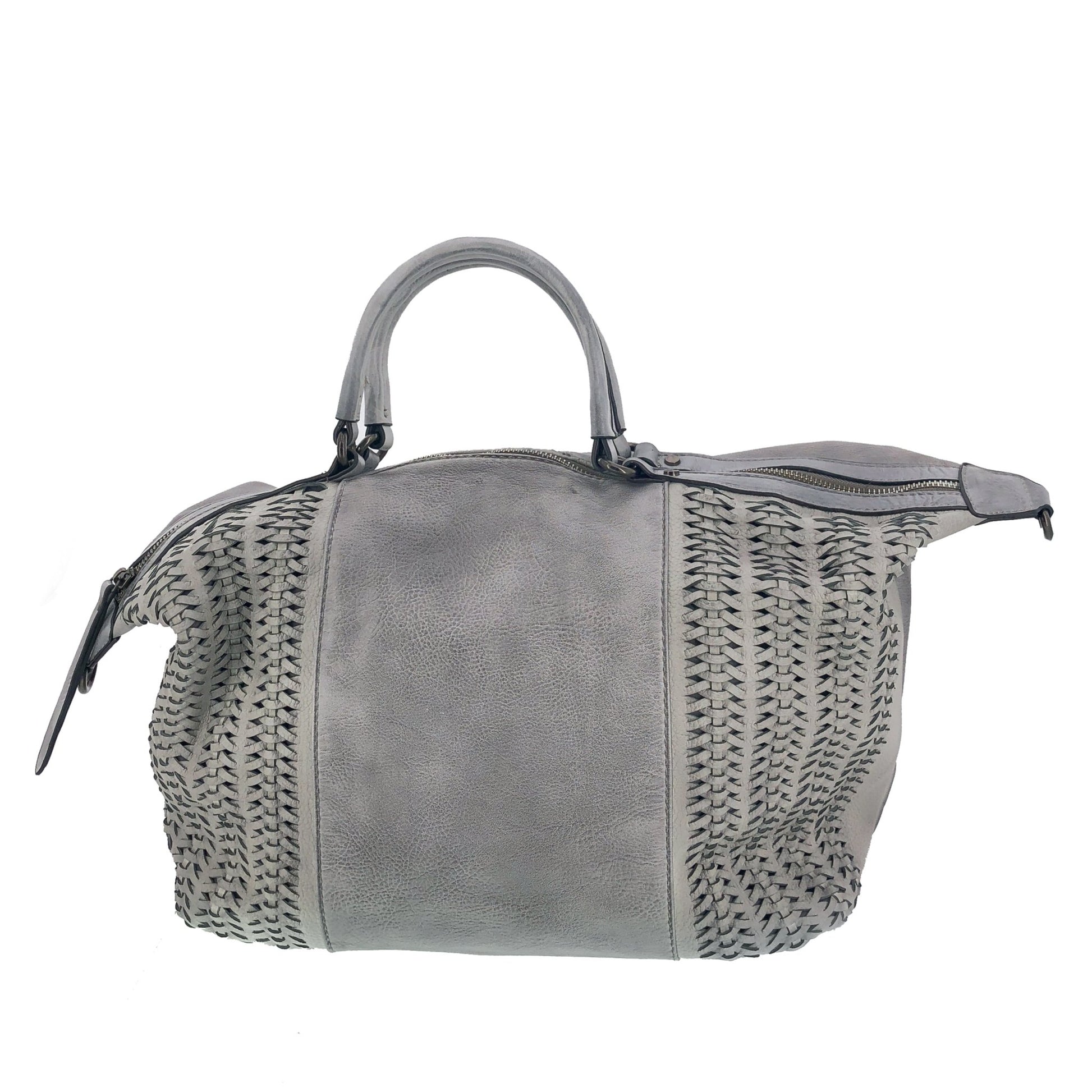 Vintage Tasche mit seitlichem Flechteinsatz - AXON