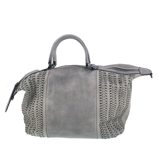 Vintage Tasche mit seitlichem Flechteinsatz - AXON