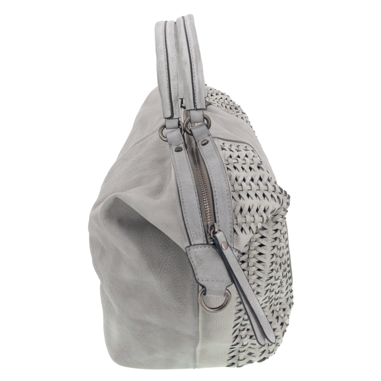 Vintage Tasche mit seitlichem Flechteinsatz - AXON