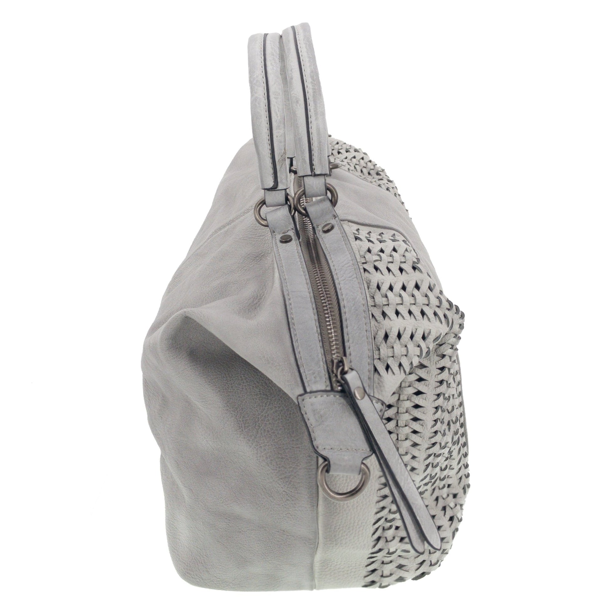 Vintage Tasche mit seitlichem Flechteinsatz - AXON