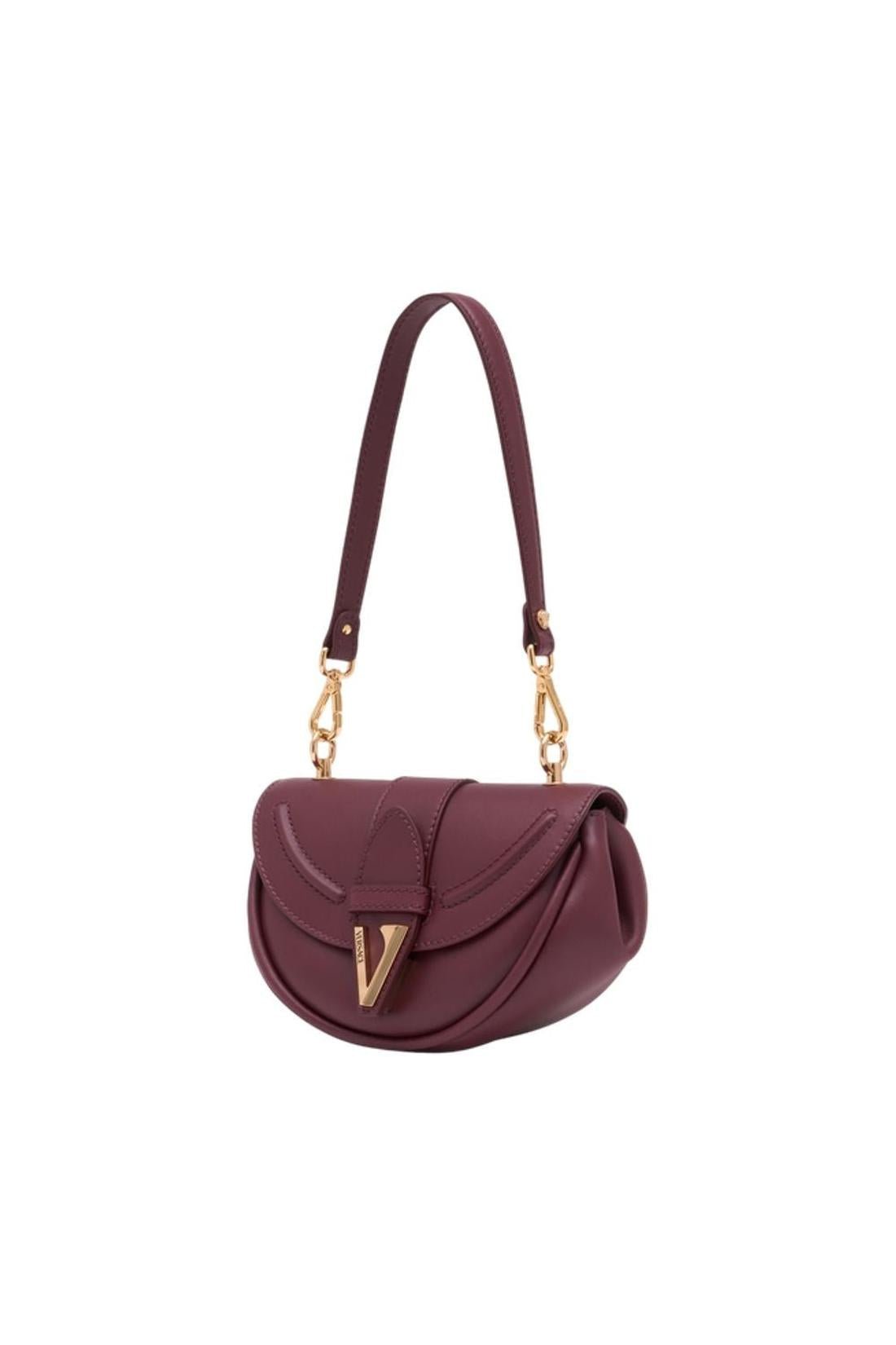 Virtus Small Schultertasche - Versace - Leder - Bordeaux - AXON