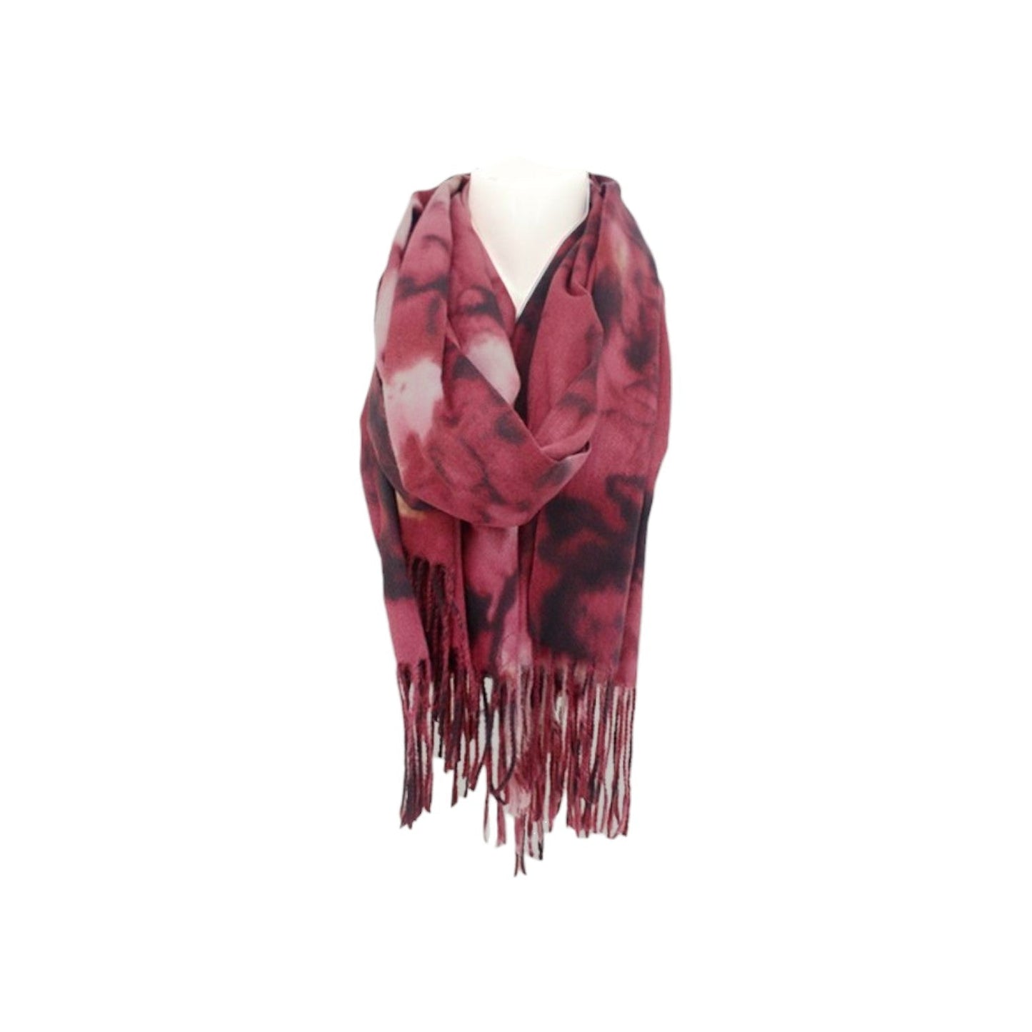 Winter Damen Schal Soft Cashmera » Winterschal Wasserrose » Fransenschal » Damenschal 180 x 70 cm