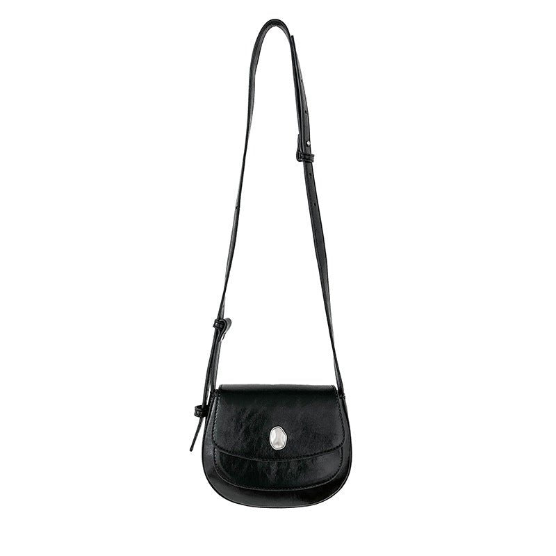 Women's Solid Color Simple Flap Messenger Bag - AXON