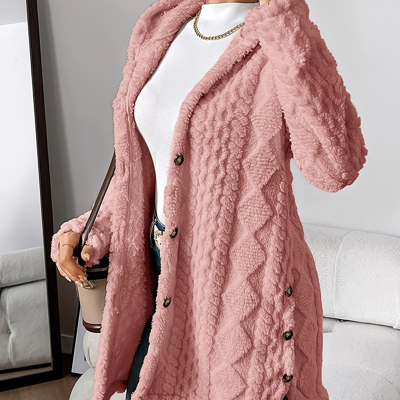 Women's Winter Long Hooded Cardigan Coat - AXON