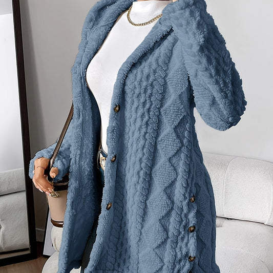 Women's Winter Long Hooded Cardigan Coat - AXON