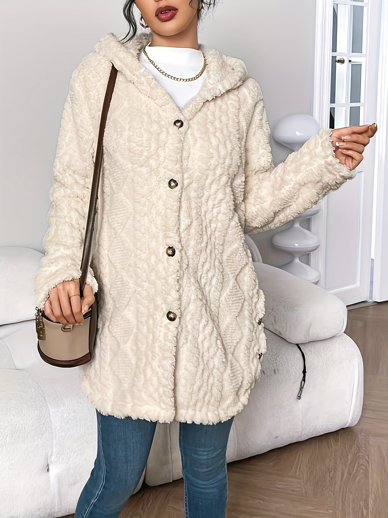 Women's Winter Long Hooded Cardigan Coat - AXON